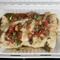 Jackfruit Chile verde burrito at Lazy Day Cafe in Salt Lake City