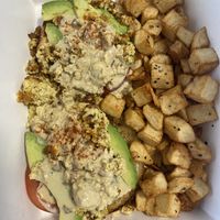 Vegan Benedict w/ Tofu Scramble at Lazy Day Cafe in Salt Lake City