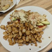 Tofu Benedict at Lazy Day Cafe in Salt Lake City