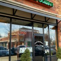 outside at Oasis Lebanese Cuisine in Beaverton