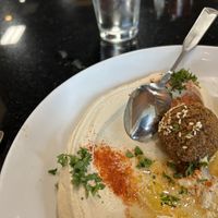 Hummus and falafel  at Oasis Lebanese Cuisine in Beaverton