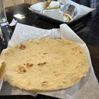 Giant homemade pita  at Oasis Lebanese Cuisine in Beaverton