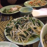 Green and sprouts, rice noodles at An Lac Chay - Tay Ho District in Hanoi