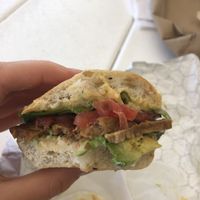 Avocado tempeh melt at Living on the Veg in Beach Haven