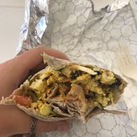 Desayuno burrito  at Living on the Veg in Beach Haven