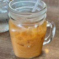 Vanilla iced coffee with almond milk  at Southern Belles Pancake House in Barrington