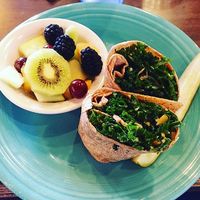 Kale Wrap is really good. I love the blueberries in it. at Southern Belles Pancake House in Barrington