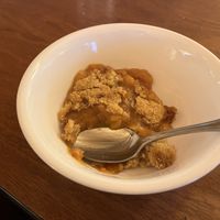 This was like a peach cobbler   at Art of Living Retreat Center in Boone