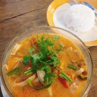 Tom yum soup at Na's Kitchen in Pai