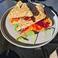 Vegan sandwich at Arctic Cafe in Val-disere