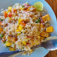 Pineapple fried rice at The Chill in Trat