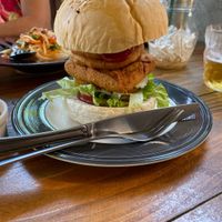 Tofu burger!  at The Chill in Trat