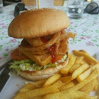 Tofu burger at The Chill in Trat
