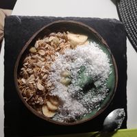 Spirulina oatmeal. at Sorrir in Wroclaw