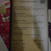 Menu page 1 at Chancho 6 in Santiago