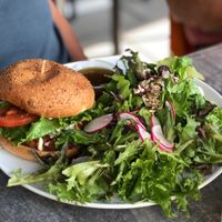 Burger  at Chez Victor - St Paul in Quebec