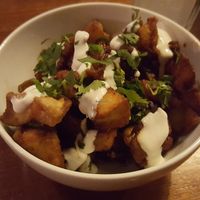 Delicious aubergine dish at Club Mexicana - Pamela Bar in East London