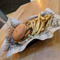 Tofu maple burger at Twisted Burger Company in Sheffield