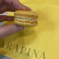 Pear macaron  at Arapina in South East London