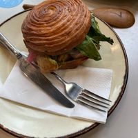 Vegan Sausage Croll is the perfect brunch item  at Arapina in South East London