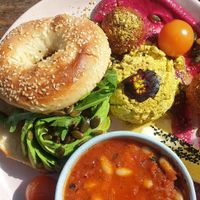 Amazing bagel at The Cardamom Pod in Broadbeach