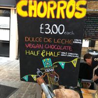 Vegan chocolate churros at Brazilian Churros - Food Stand in South East London