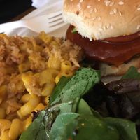 southwest burger with mock n cheeze  at Mana in Binghamton