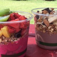 Pitaya Bowl and Pakala Bowl at Little Fish Coffee in Koloa