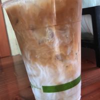 Iced coffee with coconut milk  at Little Fish Coffee in Koloa