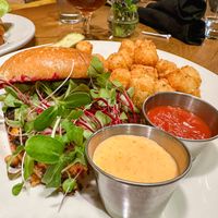 Quinoa Burger and Tater Tots  at The Westside Local in Kansas City