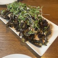 Crispy Brussels appetizerrs  at The Westside Local in Kansas City