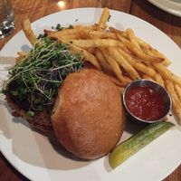 Veggie burger with hummus instead of cheese & fries with parsley and no parmesan  at The Westside Local in Kansas City