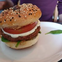 acorn burger at Bruta Flor in Lisbon