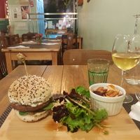 Veggie burger  at Bruta Flor in Lisbon