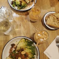 ceaser salad with fresh bread at MANA in Aix-en-provence