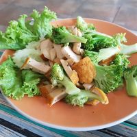 Stir fry broccoli and tofu at Blue Juice in Krabi