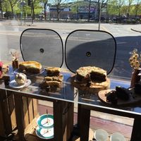 Lots of yummy vegan cakes at The Cran in Glasgow