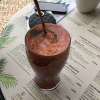 Beetroot and pineapple smoothie   at Ekvilibro in Sintra