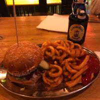 Beet burger and curly fries! at KreuzBurger - Rosenthaler in Berlin
