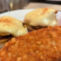 Vegan eggs benny and hash brown   at The Hearty Hooligan in Hamilton