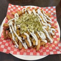 Loaded dill pickle fries   at The Hearty Hooligan in Hamilton