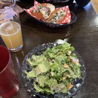Salad and Philly cheese steak which again was lacking in the cheese department.   at The Hearty Hooligan in Hamilton
