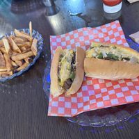 Fried and Philly cheese steak sandwich   at The Hearty Hooligan in Hamilton