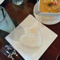 Gaeng Kua Pineapple ,vegetable curry and rice at Thailicious in Southlake