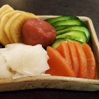 Side of pickles at Suzuya in Takayama