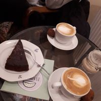Sweet potato tart with cappuccino  at Das Kombinat in Augsburg