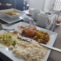 Menu del dia, muy bien sazón at Om Shanti in Bogota