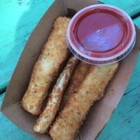 Notzarella sticks at Revolution Vegan Kitchen in Austin