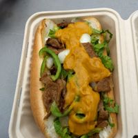 Vegan Philly cheese steak at Revolution Vegan Kitchen in Austin