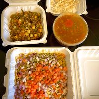 Chana Chaant, Monchow Soup, and Masala Puri at Neehee's in Troy